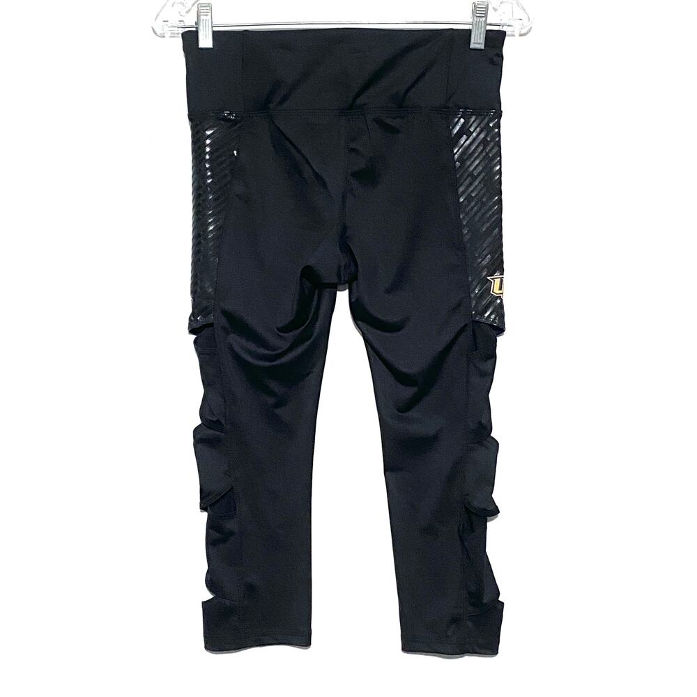 UCF Knights Black Leggings Womens M 8/10 Side Cut Out Athleisure Sporty Gym Yoga - Picture 3 of 9